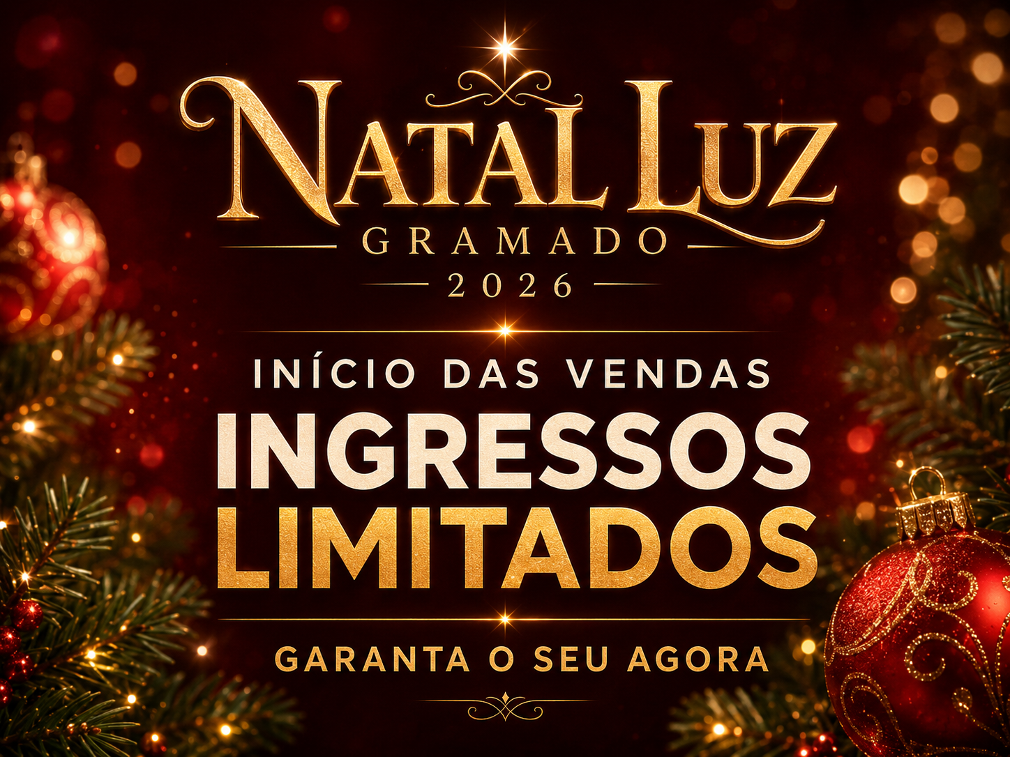 Leia mais sobre o artigo Ingressos para o Natal Luz Gramado 2026 Já Estão à Venda!